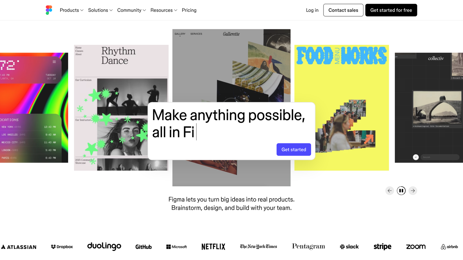 Screenshot of Figma website