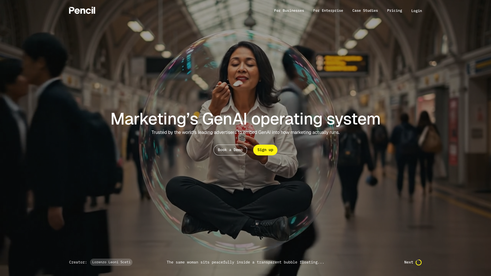 Screenshot of Pencil website