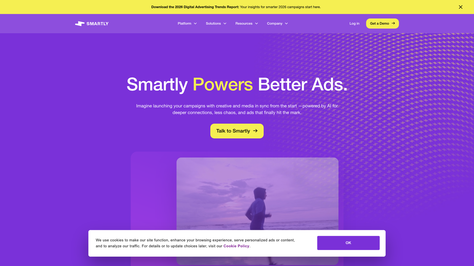 Screenshot of Smartly.io website