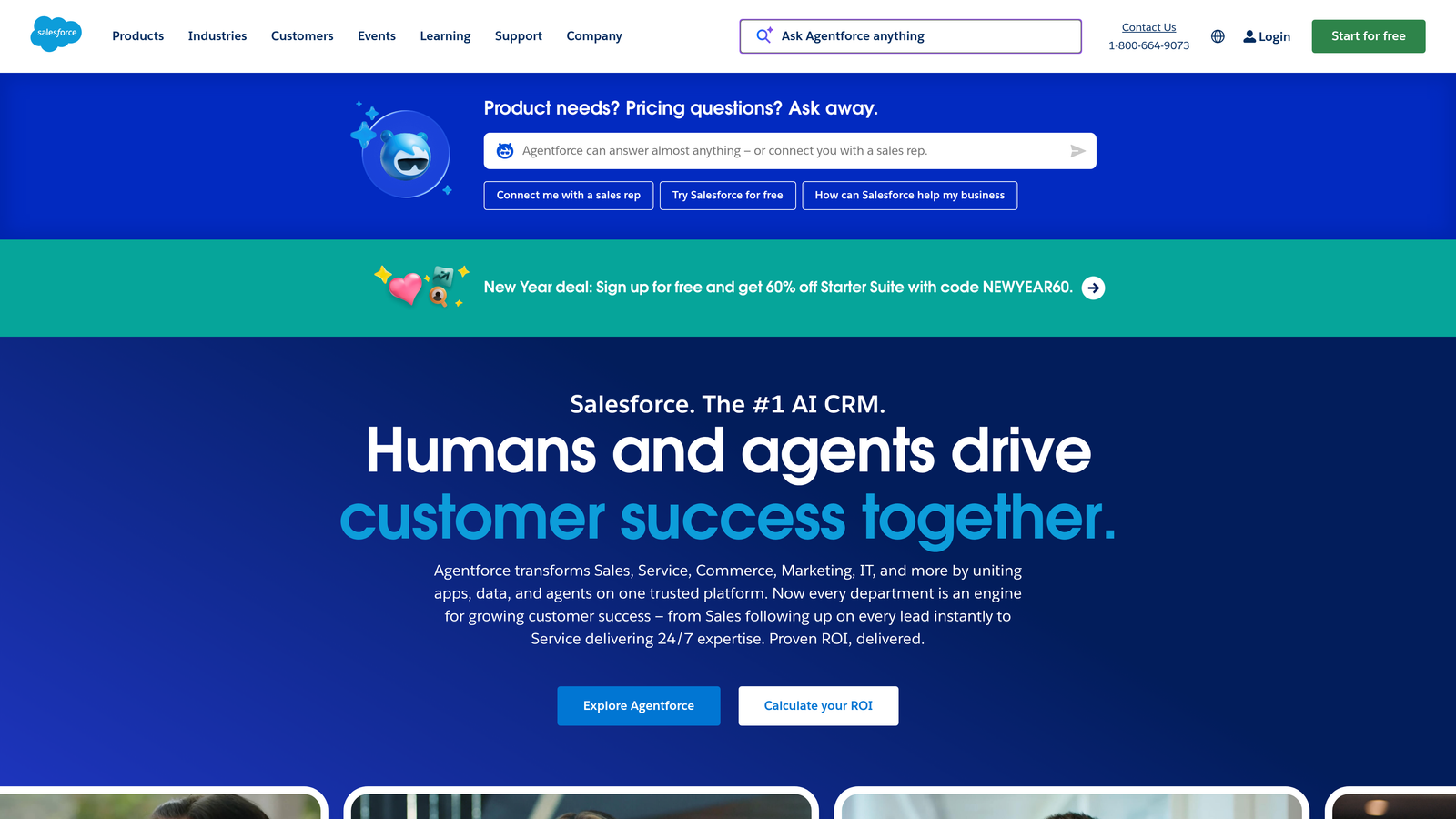 Screenshot of Salesforce Marketing Cloud website homepage
