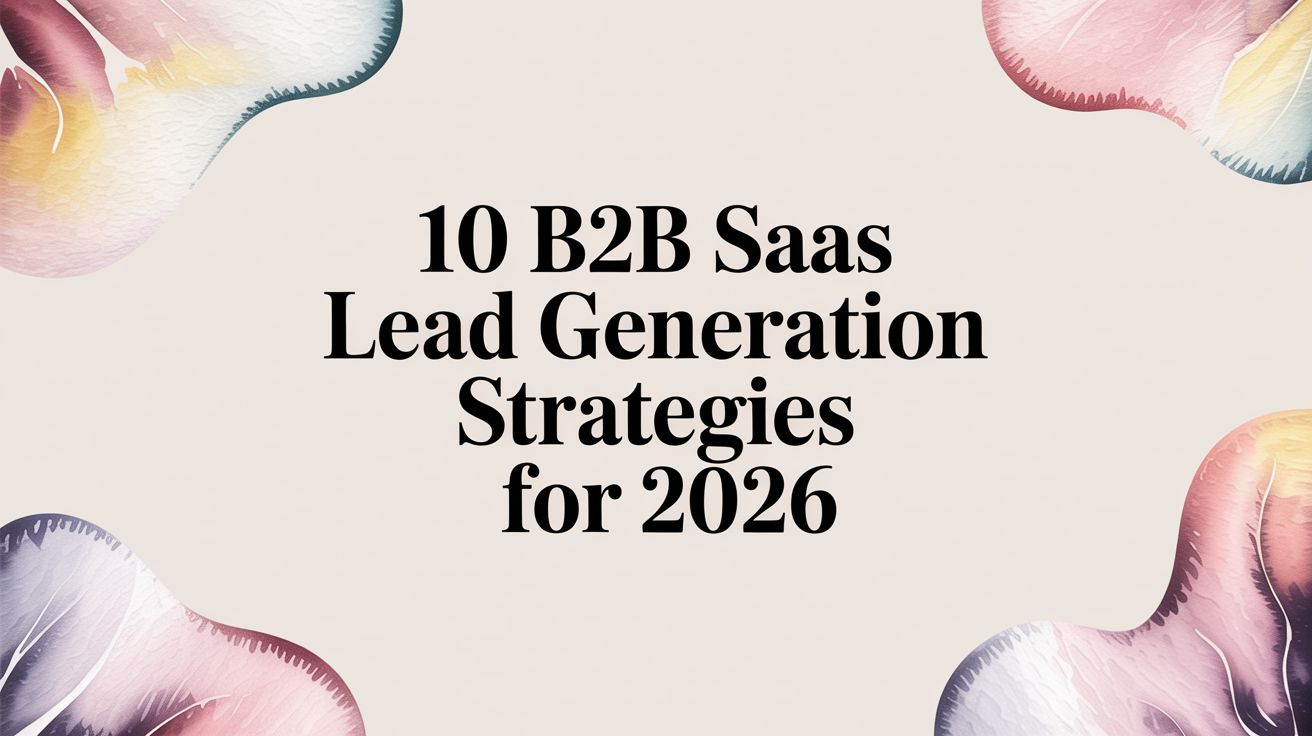 10 B2B SaaS Lead Generation Strategies for 2026 | AdStellar
