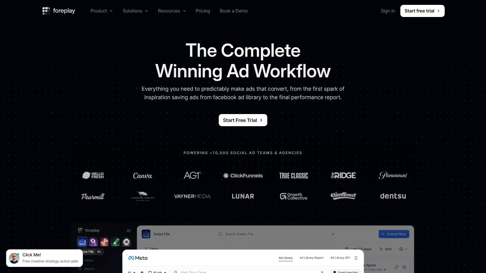 Foreplay.co (Swipe file + discovery tool)