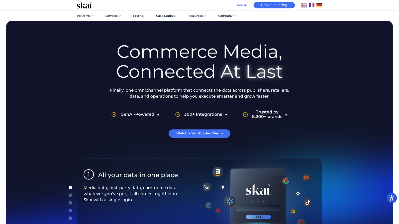 Screenshot of Skai website