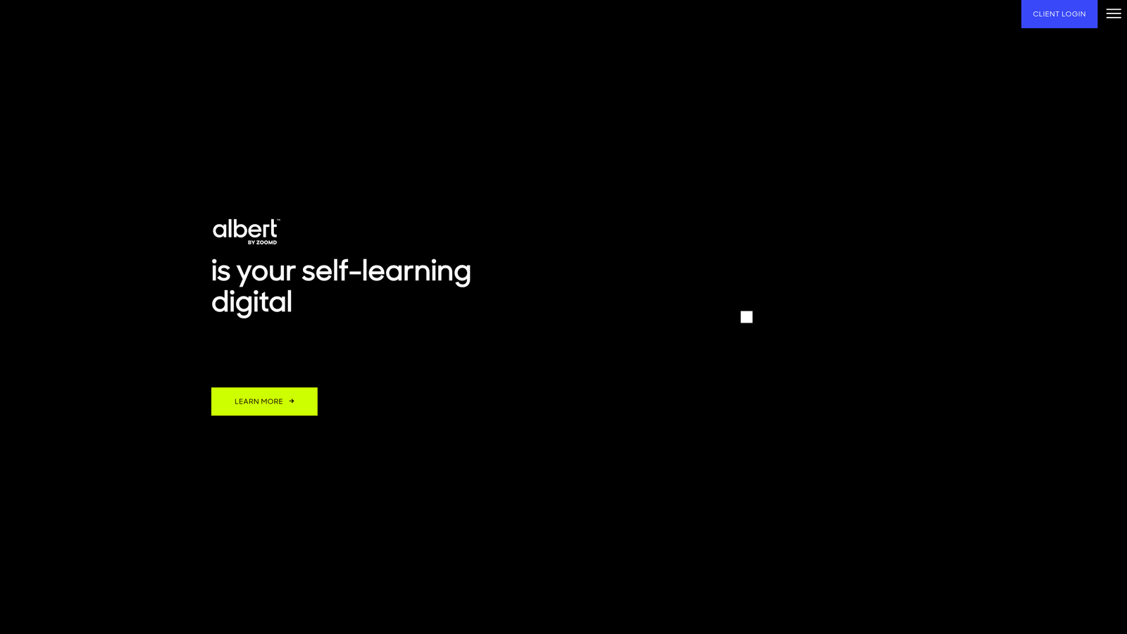 Screenshot of Albert AI website