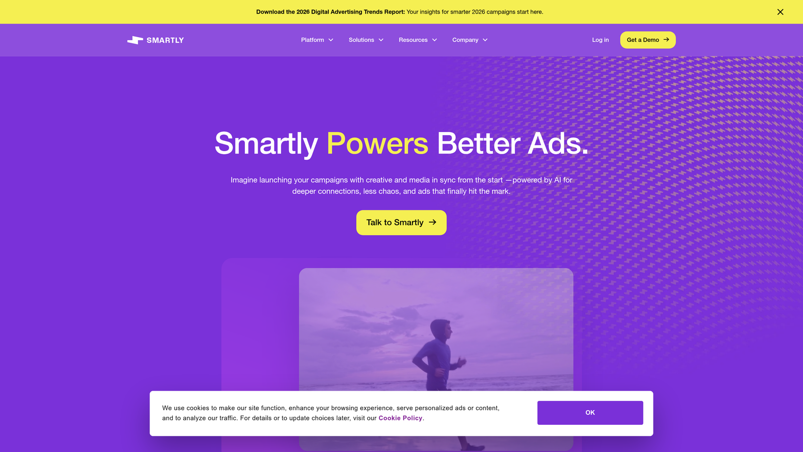 Screenshot of Smartly.io website