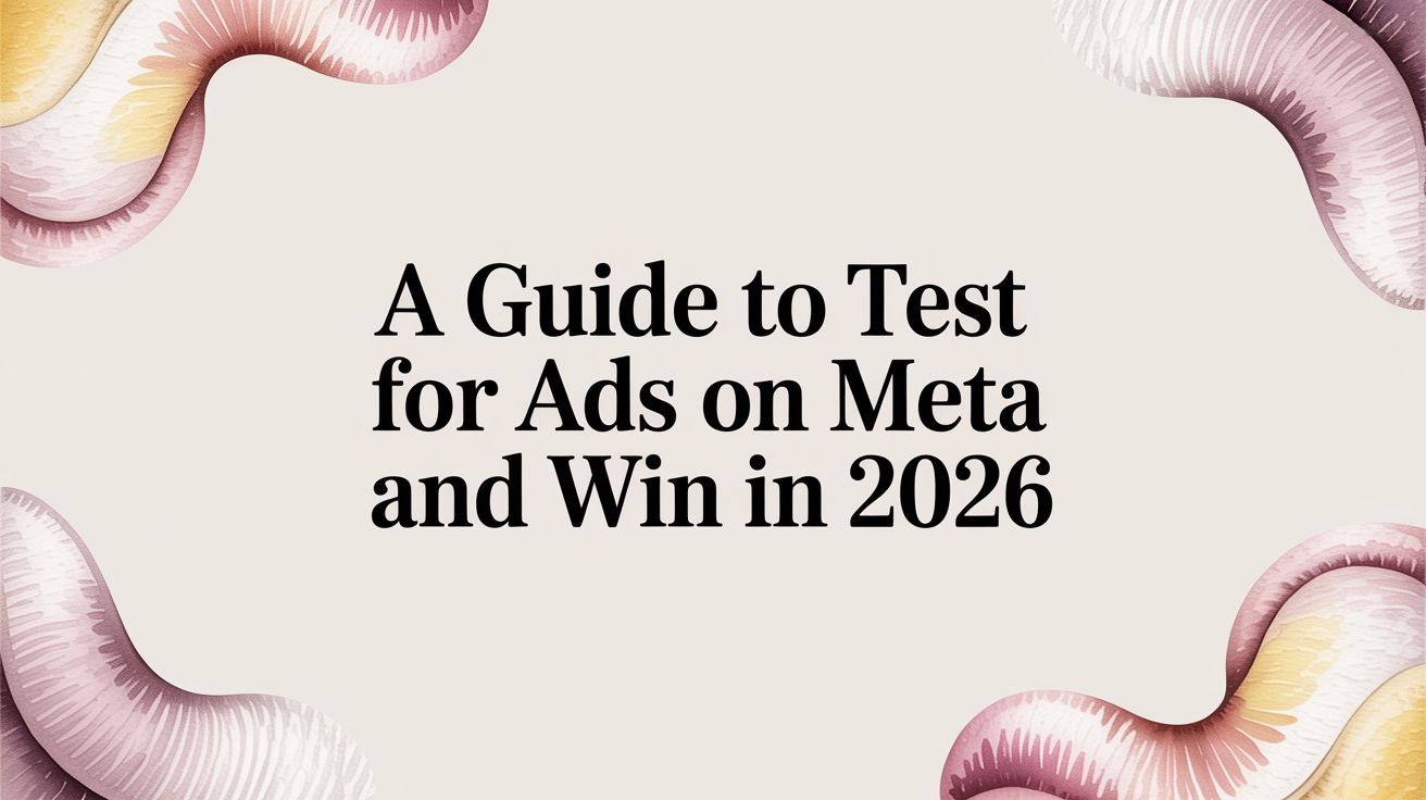A Guide to Test for Ads on Meta and Win in 2026 | AdStellar