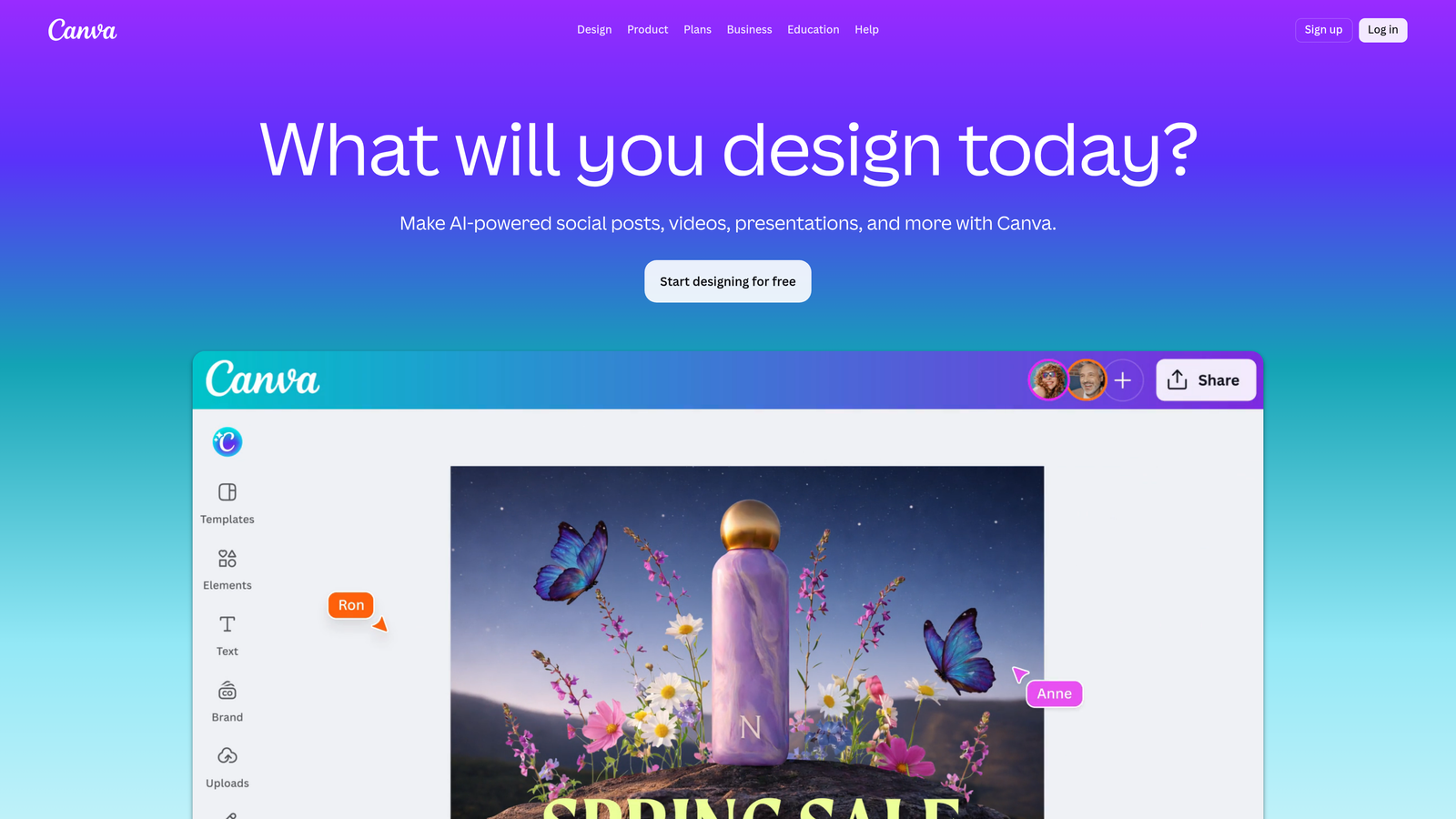 Screenshot of Canva Pro website